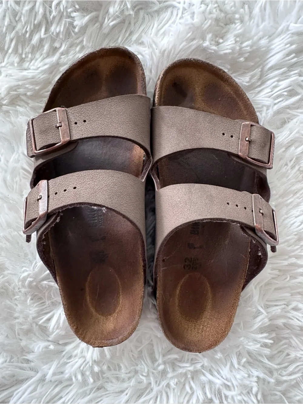 Used Birkenstock Arizona Slide Sandal Mocha size 1